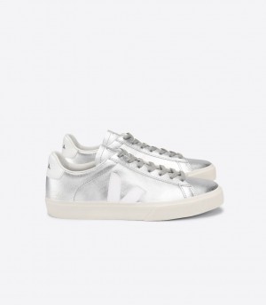 VEJA CAMPO LEATHER SILVER WHITE | VJ24505