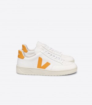 VEJA V-12 LEATHER WHITE OURO | VJ24579