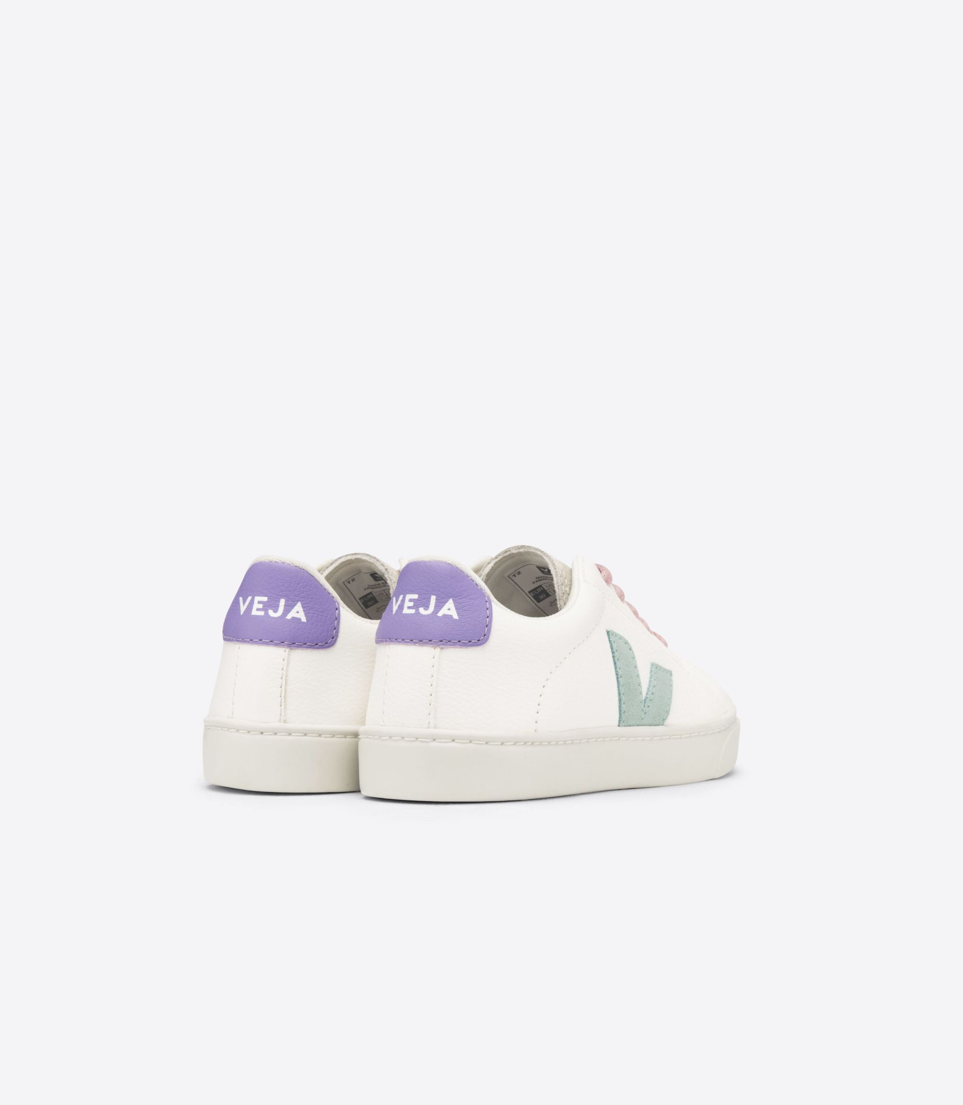 VEJA ESPLAR LACES LEATHER WHITE MATCHA LAVANDE | VJ24811