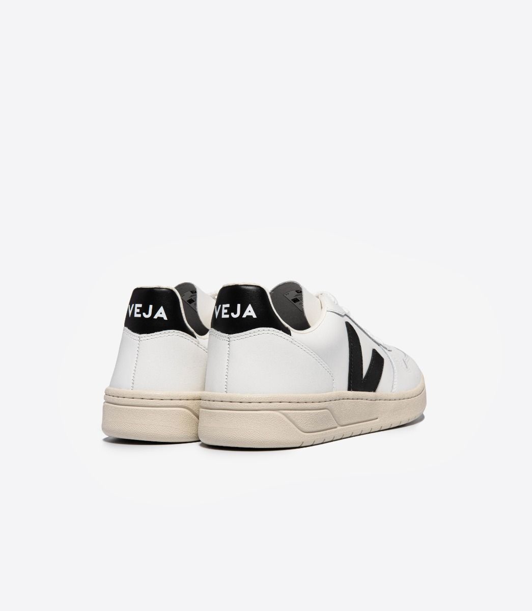 VEJA V-10 LEATHER WHITE BLACK | VJ24214