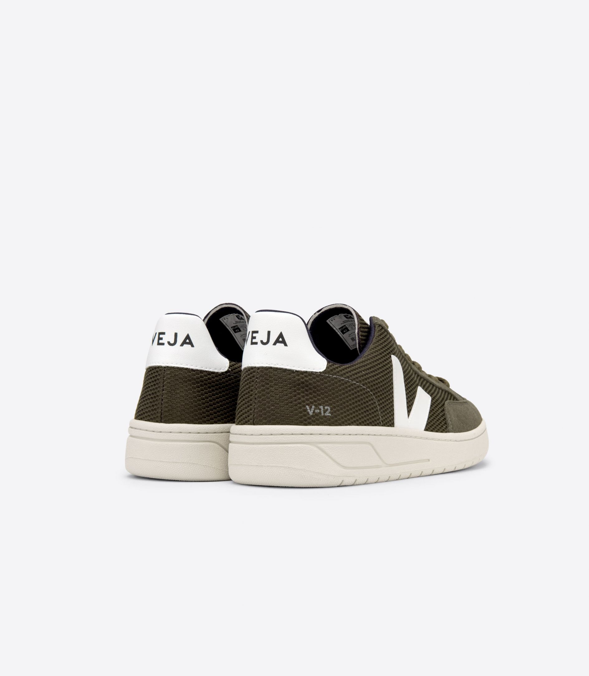 VEJA V-12 VEGAN B-MESH OLIVE WHITE | VJ24250