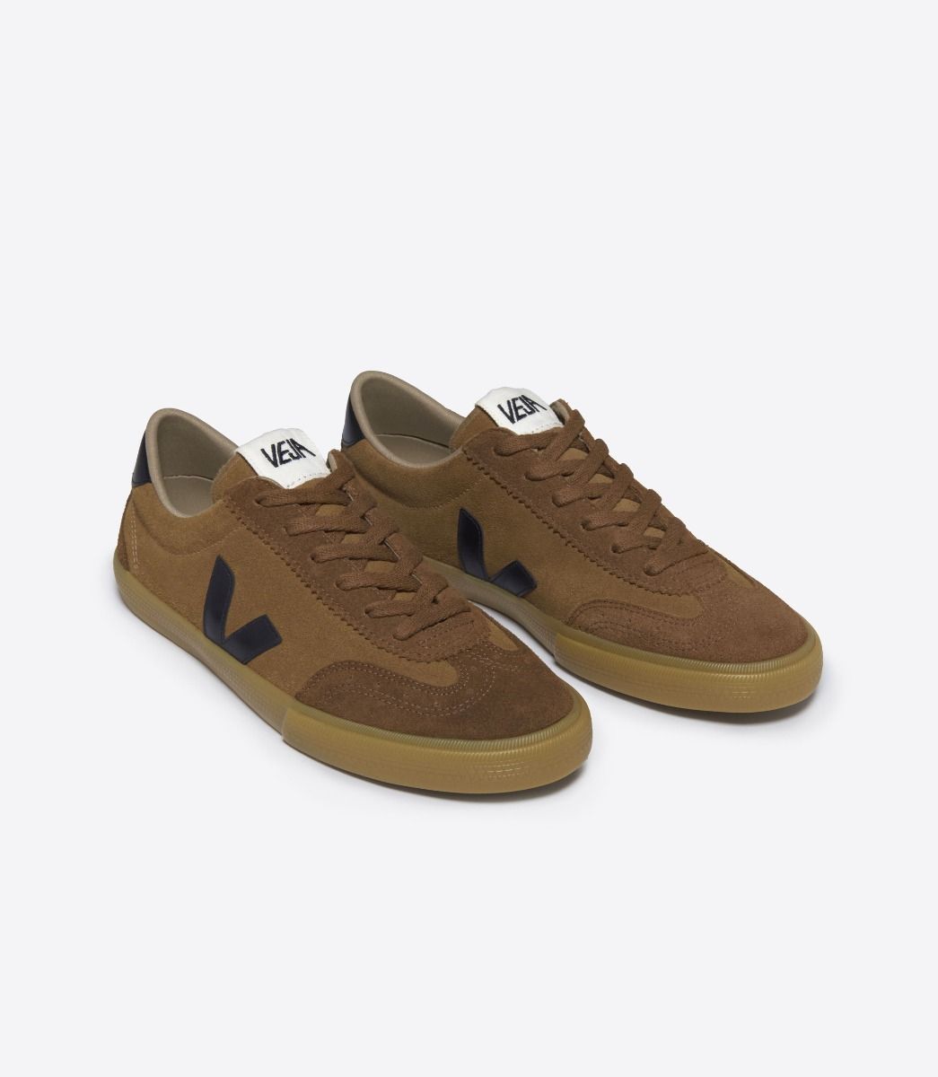 VEJA VOLLEY SUEDE CAMEL BLACK | VJ24174